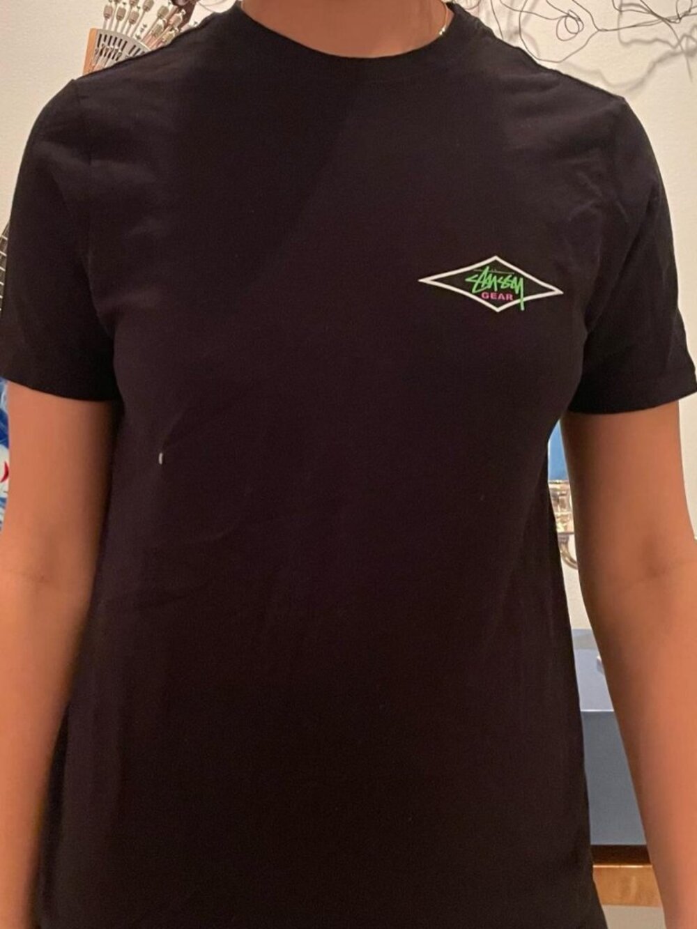 Black Stussy Graphic Tee